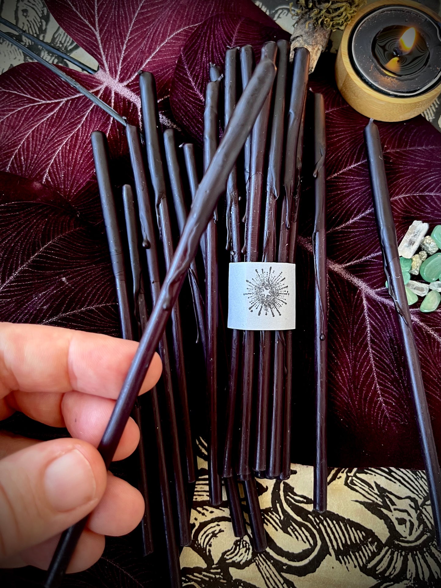 Twigs candles / bundle of 10 / black