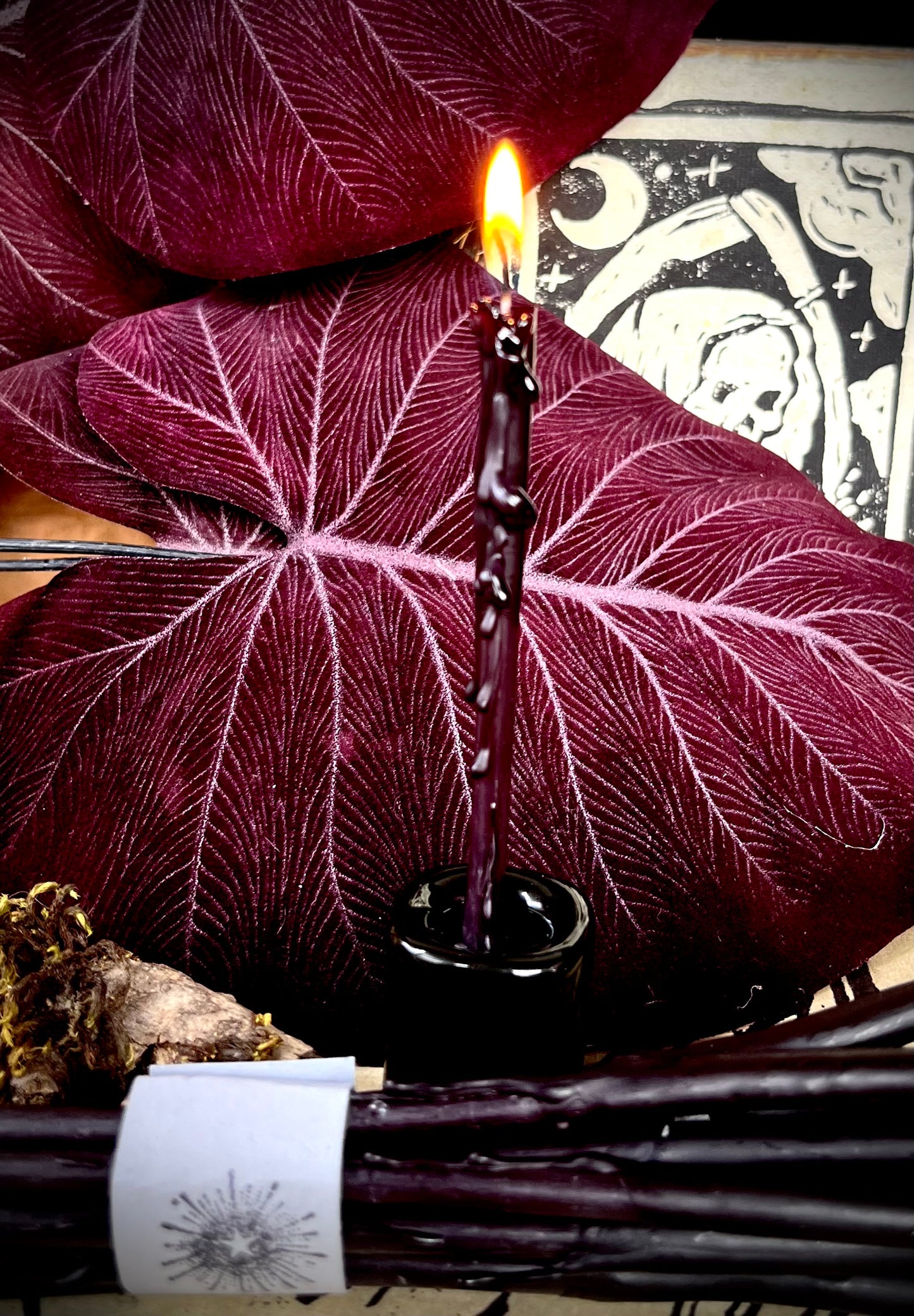 Twigs candles / bundle of 10 / black