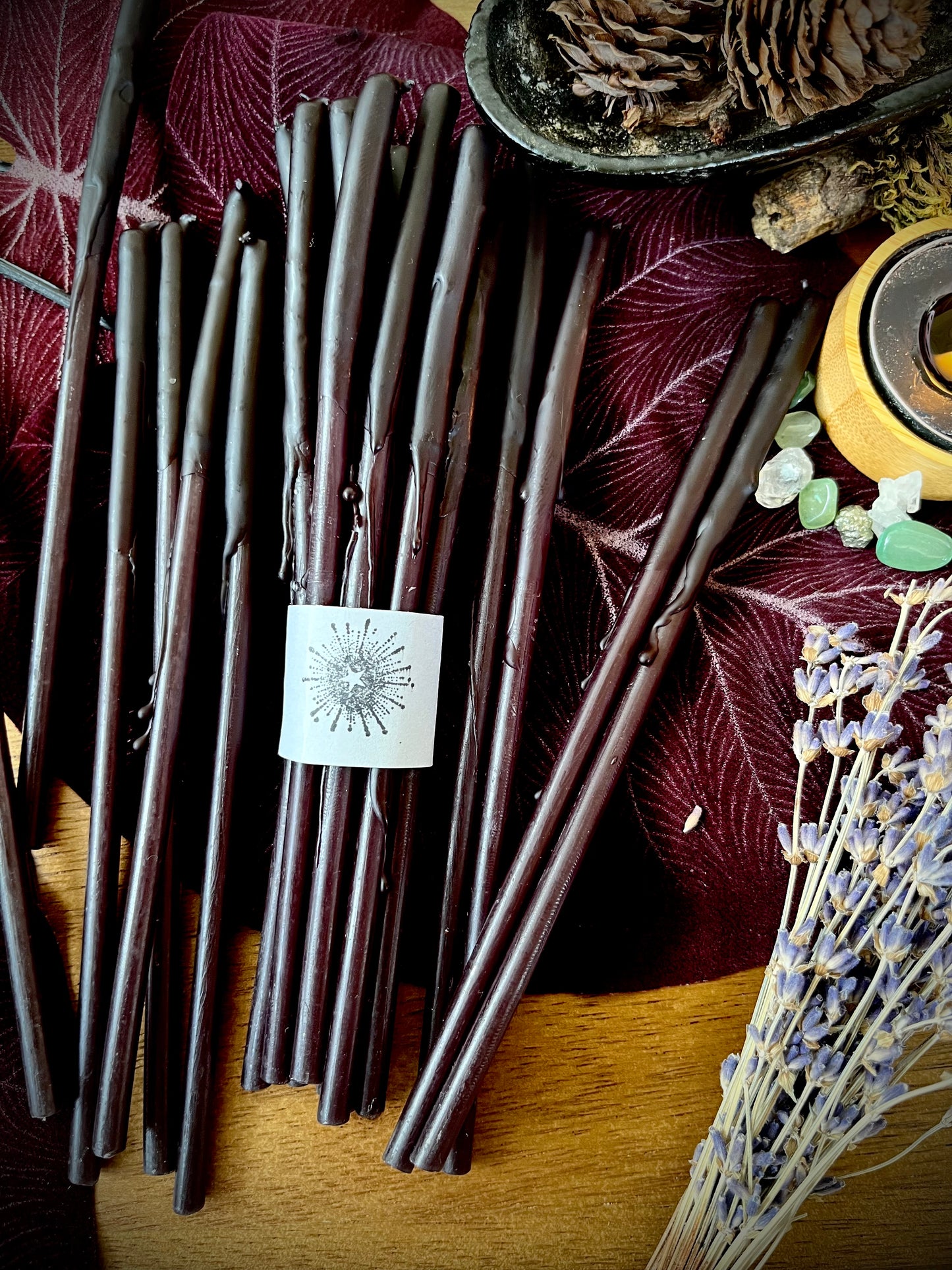 Twigs candles / bundle of 10 / black
